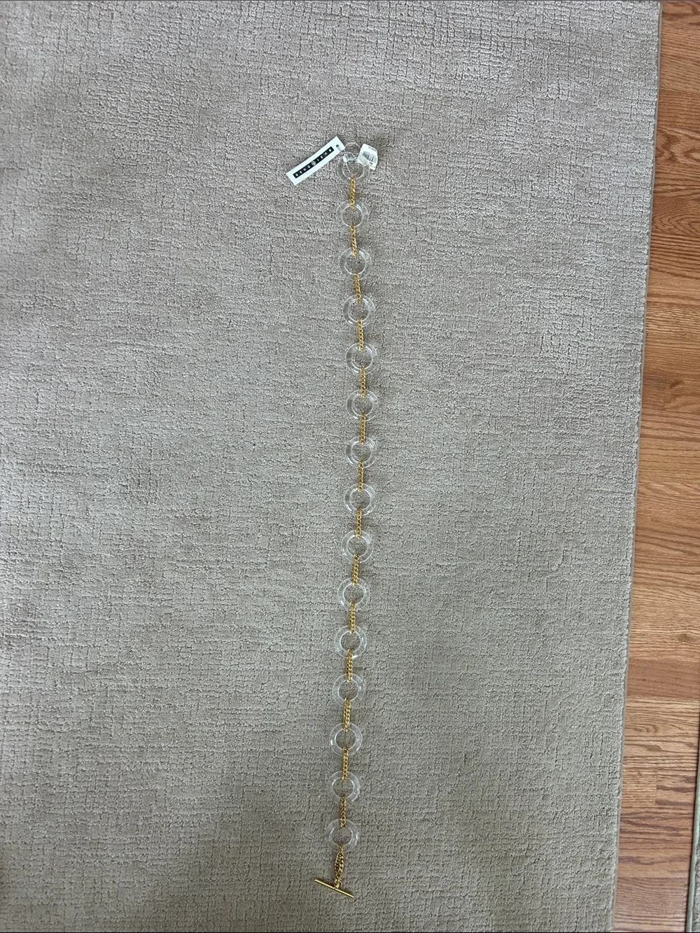 Suzi Roher Clear Acrylic Link Belt with Gold Chain